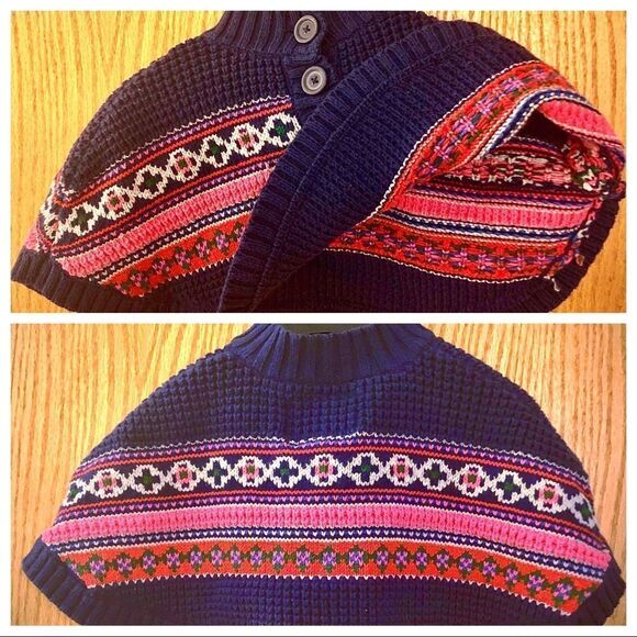 OshKosh Knit Sweater Capelet Size 12m - Picture 3 of 8